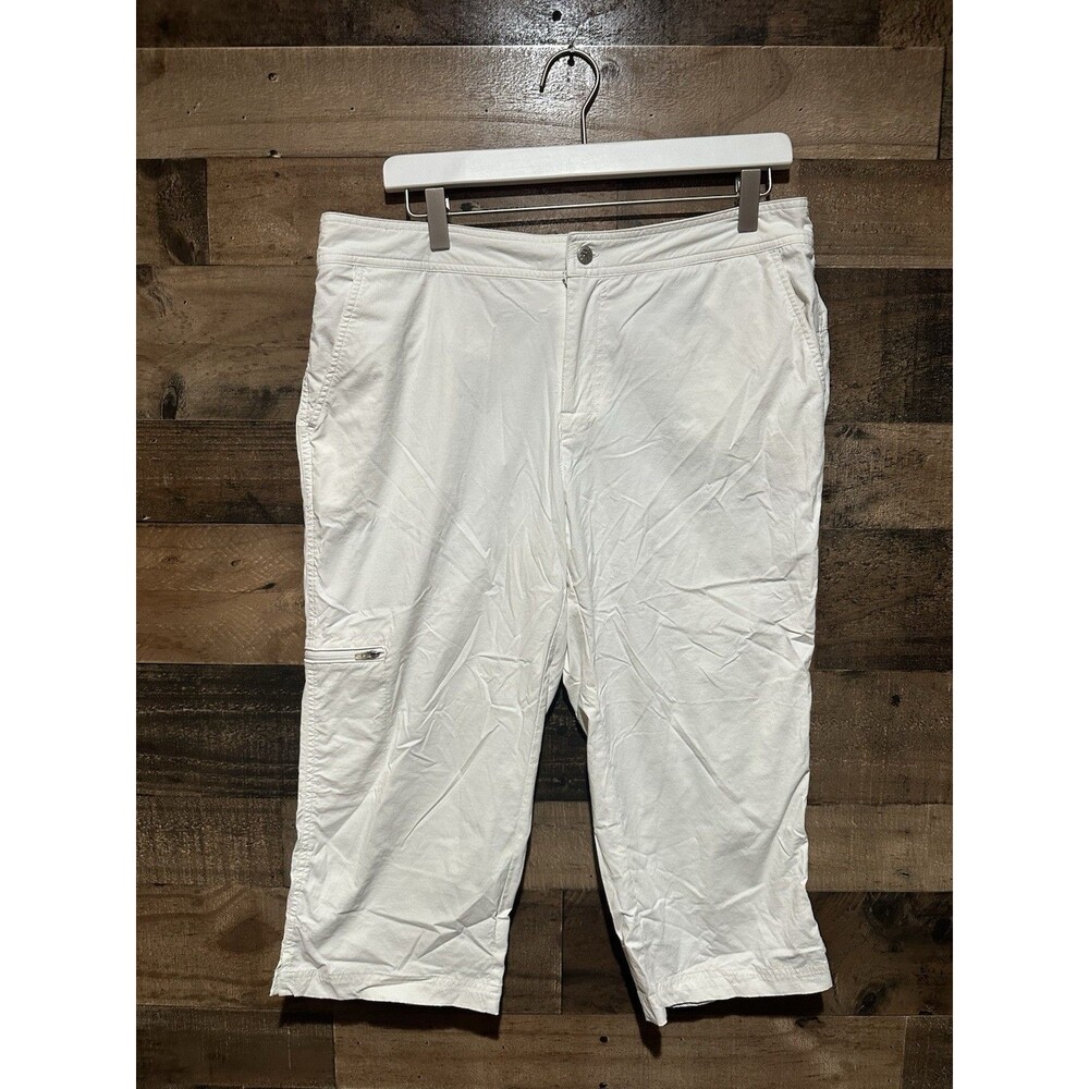 Coolibar Large Womens White Capri Pants